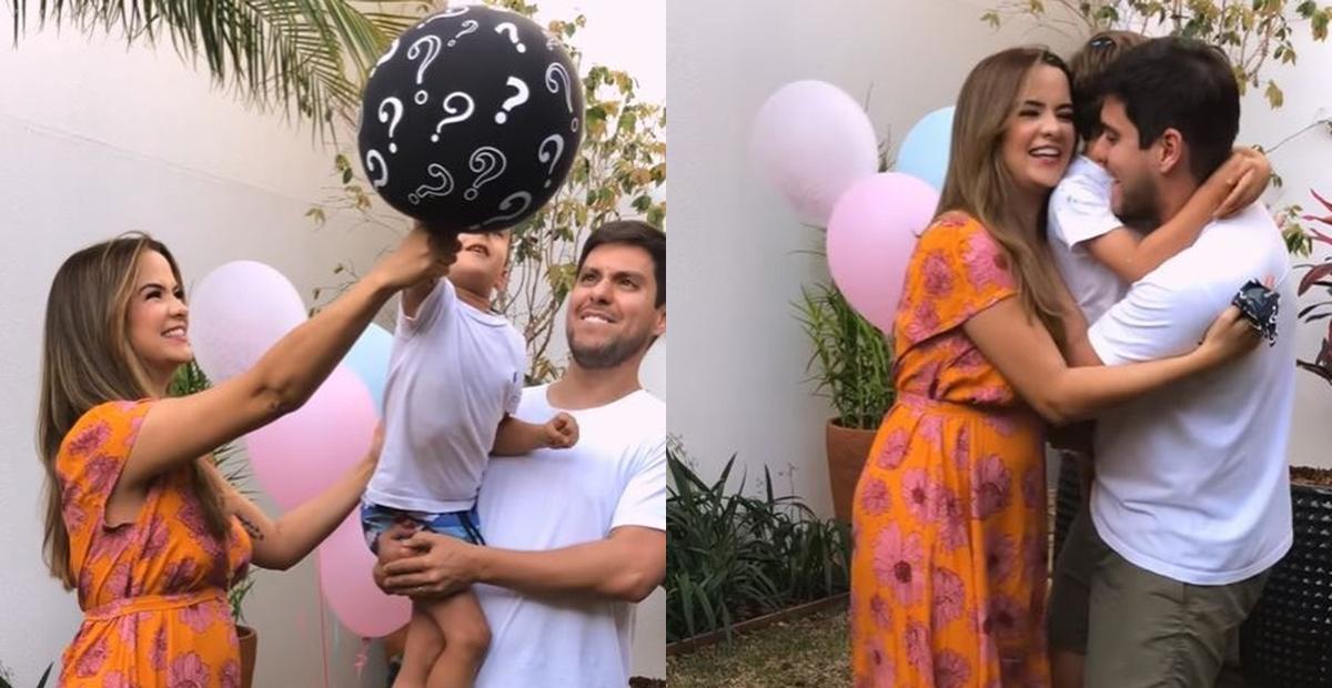 Ao lado do primogênito, Maria Cecília e Rodolfo revelam sexo do bebê: ”Multiplicado de amor”