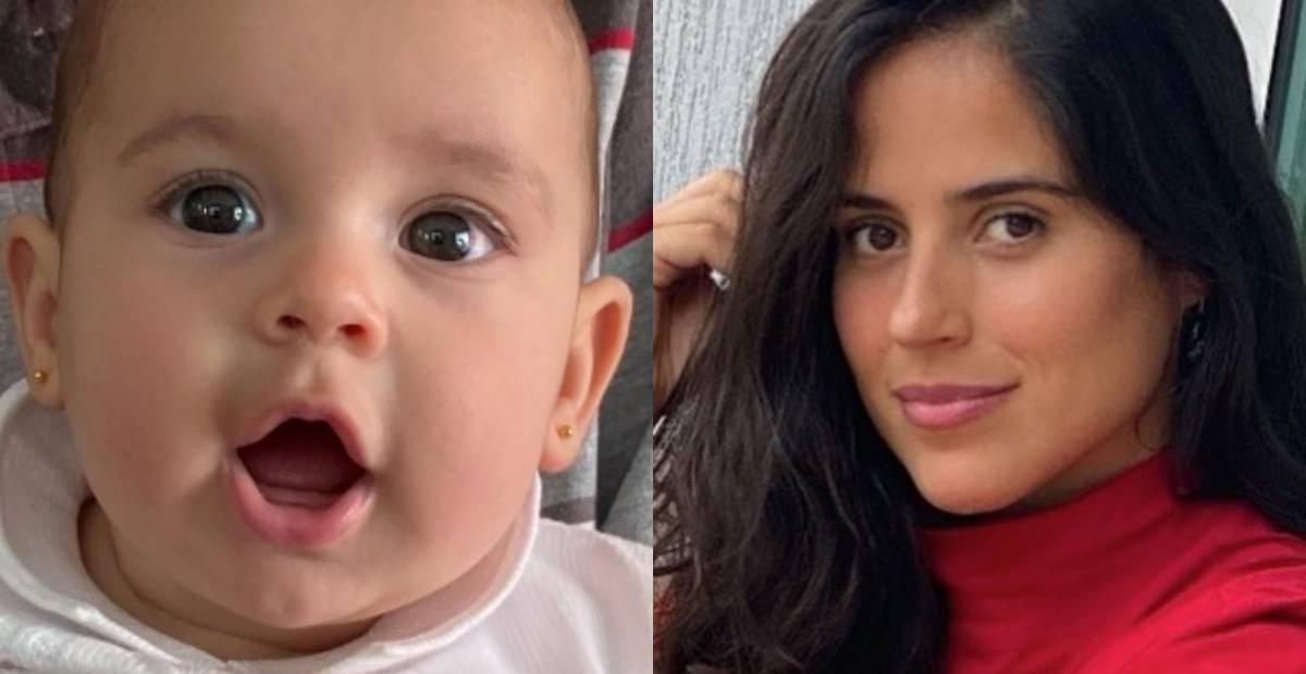 Camilla Camargo comemora cinco meses da filha, Julia: ”Dona do meu coração”