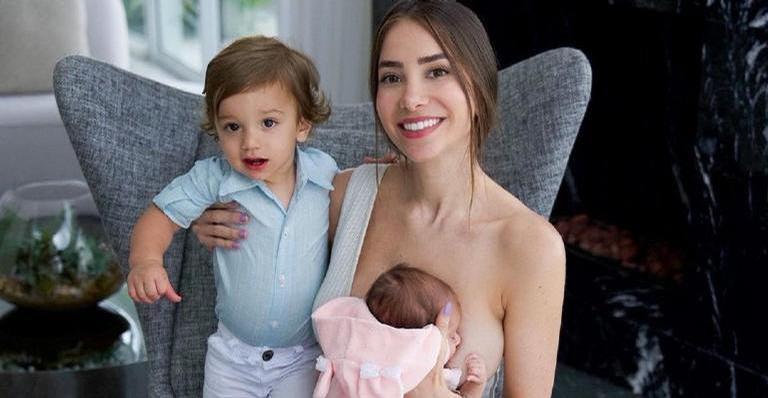 Mãe de dois, Romana Novais conta sobre rotina com os filhos: ”É enlouquecedora em alguns momentos”