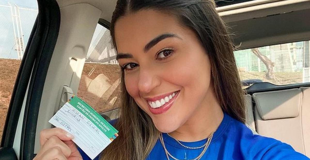 Grávida, Vivian Amorim é vacinada contra a covid-19: ”Dias melhores estão por vir”