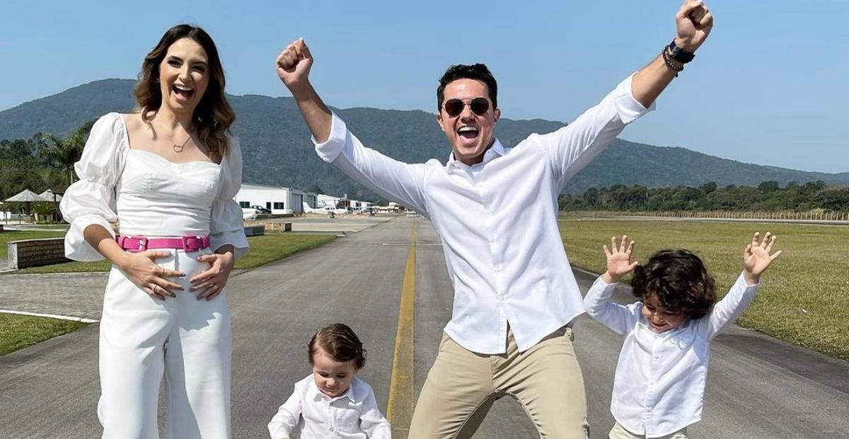 Deive Leonardo anuncia sexo do terceiro filho: ”Estou radiante”