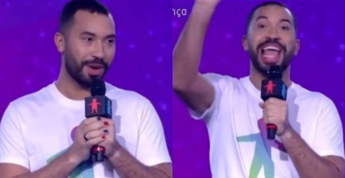 Ao vivo, Gil do Vigor manda recado para William Bonner