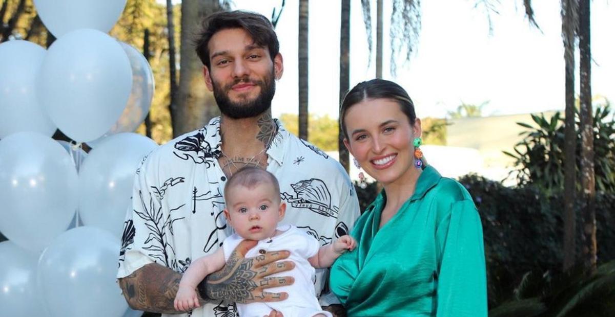 Lucas Lucco celebra 5 meses do filho, Luca, com festinha intimista