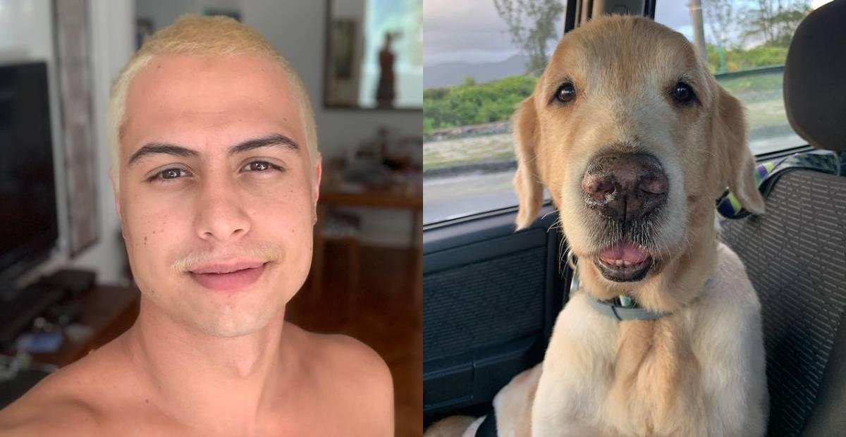 Francisco Vitti celebra aniversário de seu cachorro, Simba: ”Que você viva pra sempre”