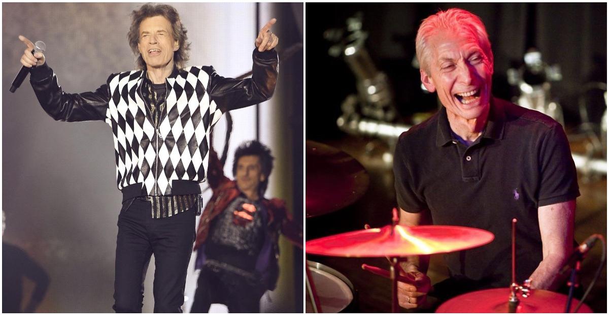 Mick Jagger presta homenagem a Charlie Watts, baterista do Rolling Stones