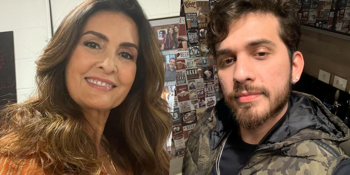 Fátima Bernardes divide clique com Gustavo Mioto nos bastidores do Encontro: ”Romantismo”