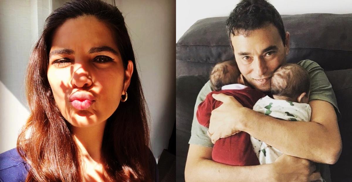 Andréia Sadi se derrete por fotos de André Rizek com os filhos, João e Pedro