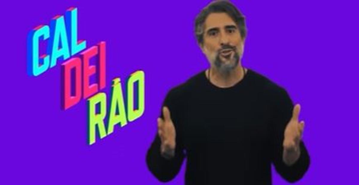Marcos Mion surge sorridente no palco do ‘Caldeirão’: ”Feliz”