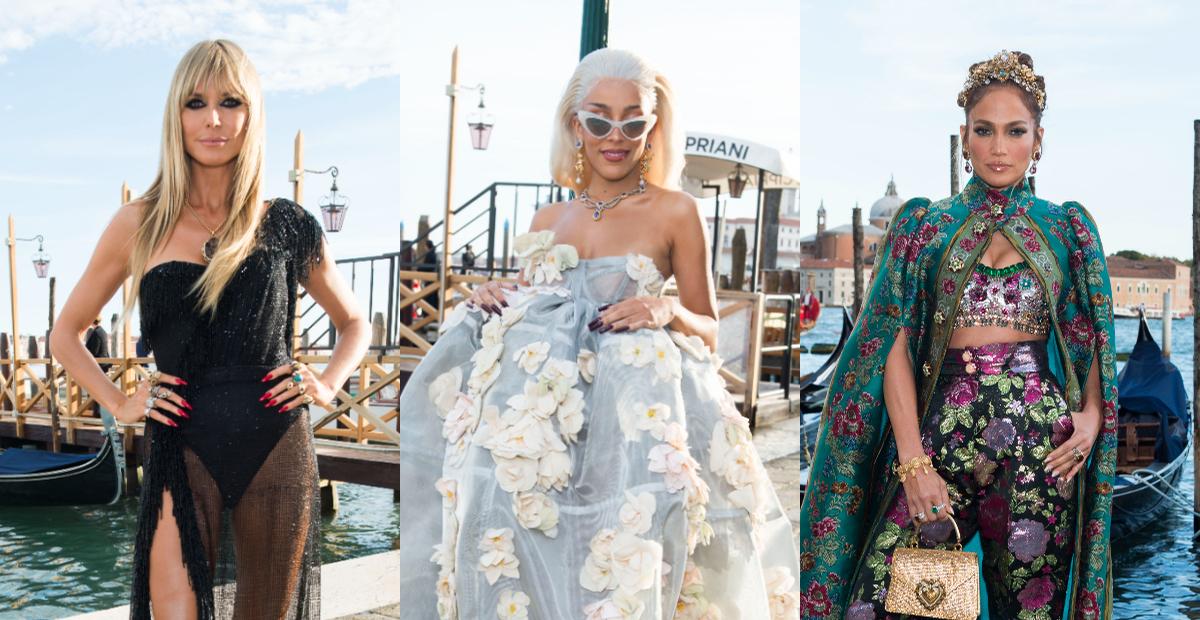 Com presença de famosos, Dolce & Gabanna apresenta desfile de Alta Moda em Veneza