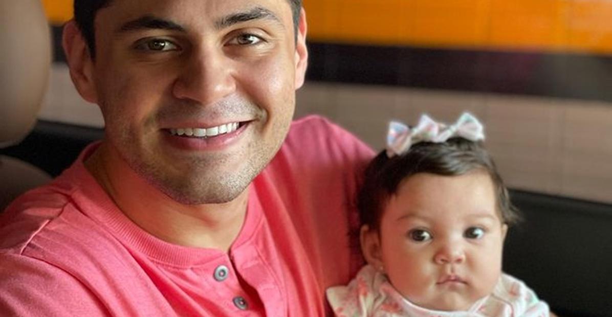 Lucas Veloso comemora três meses da filha, Lua Maria: ”Maior alegria da minha vida”