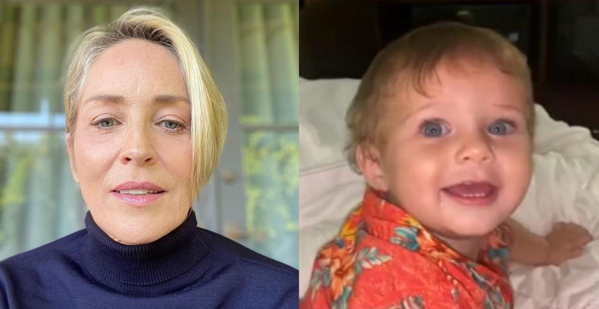 Sharon Stone lamenta morte do afilhado River Stone, de apenas 11 meses