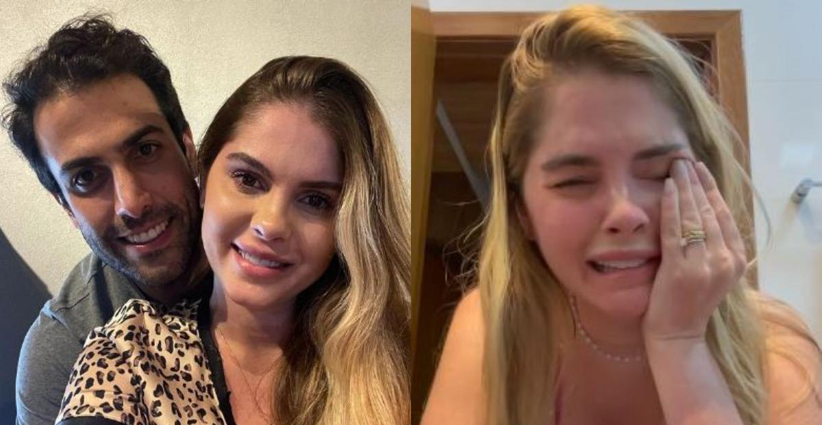 Bárbara Evans chora ao descobrir gravidez de seu primeiro filho com Gustavo Theodoro