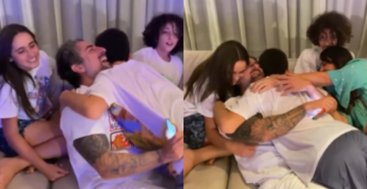 Marcos Mion recebe enxurrada de carinho e amor da família após estreia do ‘Caldeirão’
