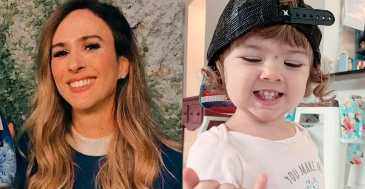 Tatá Werneck mostra Clara Maria fingindo que está dormindo: ”Descobriu como fugir de problemas”