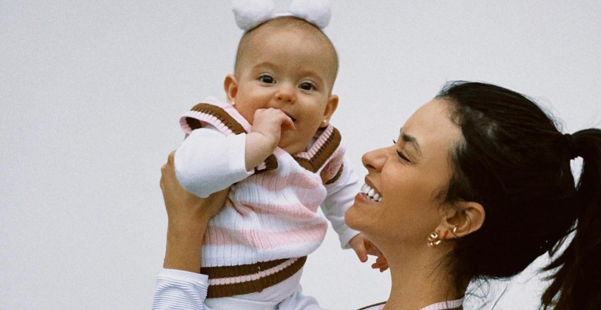 Talita Younan celebra 8 meses da filha, Isabel: ”O maior sonho da minha vida”