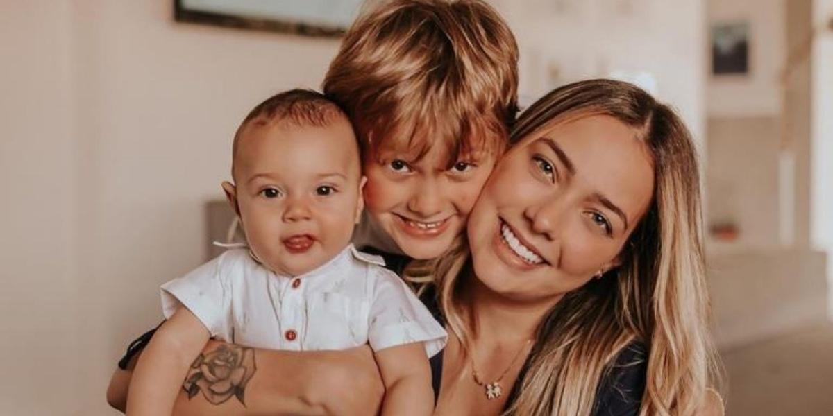 Na Disney, Carol Dantas divide clique divertido ao lado dos filhos, Davi Lucca e Valentin