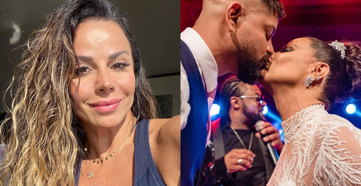 Deslumbrante, Viviane Araujo encanta ao surgir vestida de noiva em fotos de seu casamento