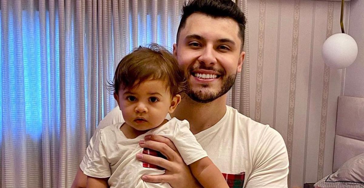 Murilo Huff aparece dormindo com Léo, seu filho com Marilia Mendonça: ”Sextou por aqui”