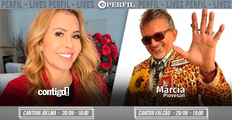 De cantora Joelma a cantor Falcão. Confira a agenda de lives exclusivas da Editora Perfil