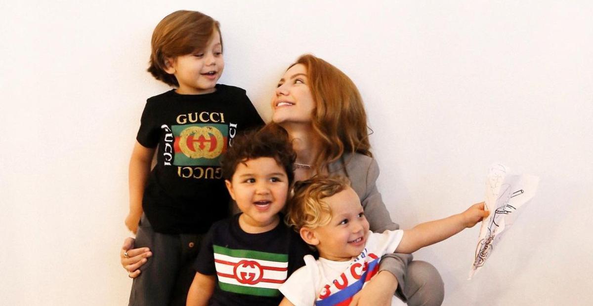Sarah Poncio posta cliques encantadores dos filhos e se derrete: ”Amores da vida”