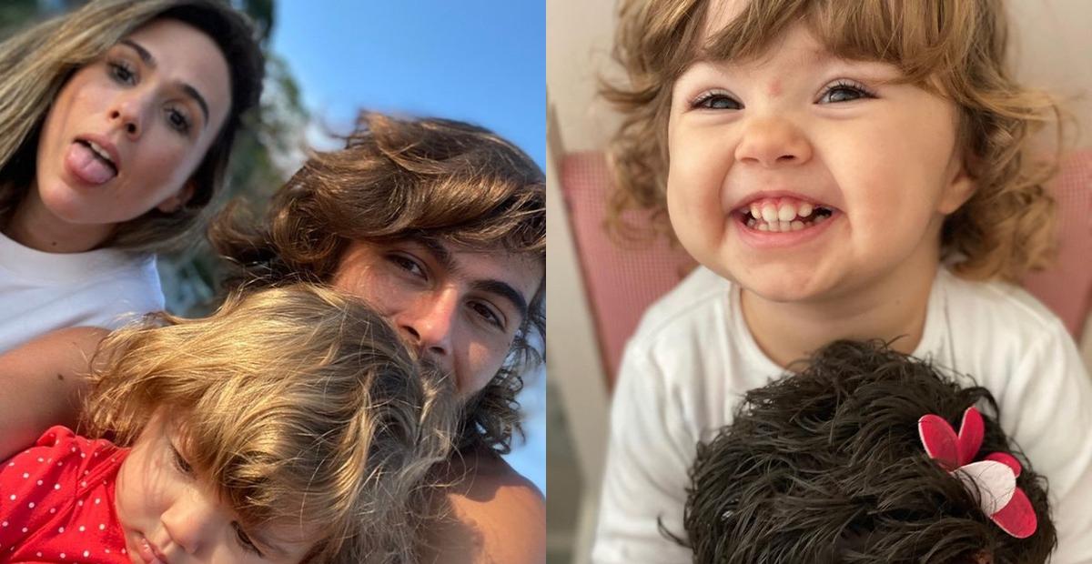 Filha de Tata Werneck e Rafael Vitti encanta ao surgir com mãozinhas sujas de tinta