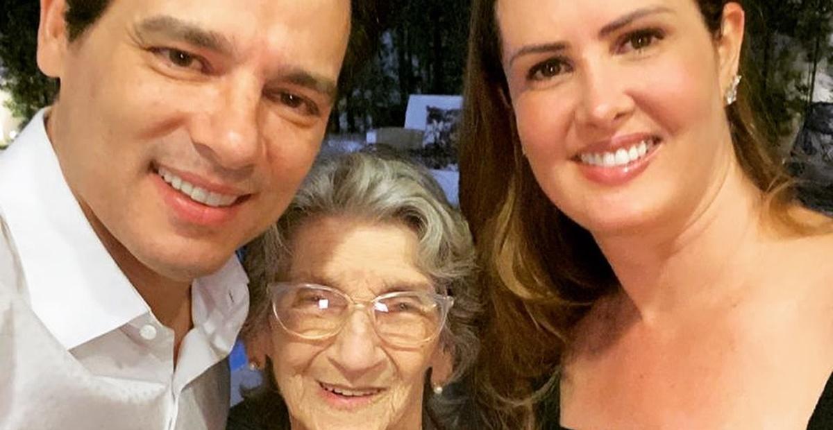 Celso Portiolli comemora 95 anos de sua mãe: ”Graças a Deus com muita saúde”