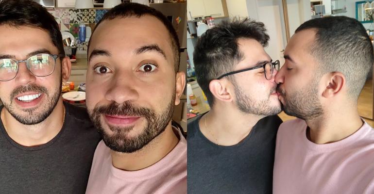 Gil do Vigor relembra cliques com o namorado e lamenta saudade: ”TBT com ele”