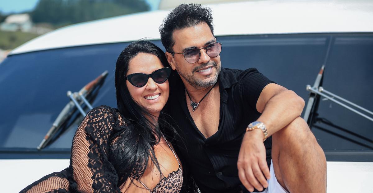 Zezé Di Camargo e Graciele Lacerda aproveitam novo iate avaliado em cerca de R$ 8 milhões