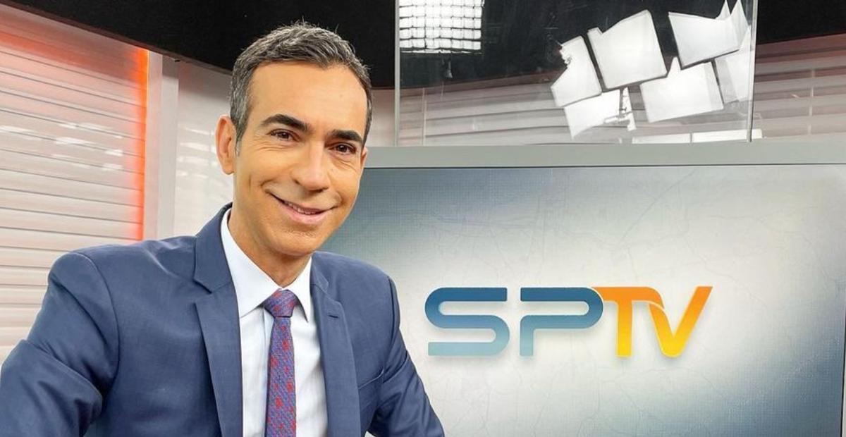 Com direito a salva de palmas, César Tralli não esconde a emoção ao se despedir oficialmente do SP1