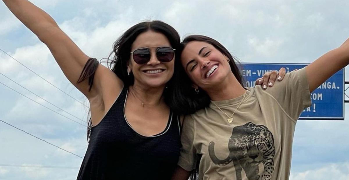 Dira Paes chega ao Pantanal para gravação de novela com Leticia Salles: ”As Filós chegando”