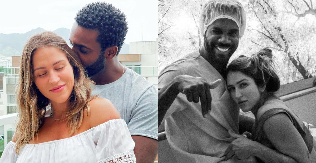 Rafael Zulu mostra registros do parto do filho e presta linda homenagem a Aline Becker: ”Gigante”