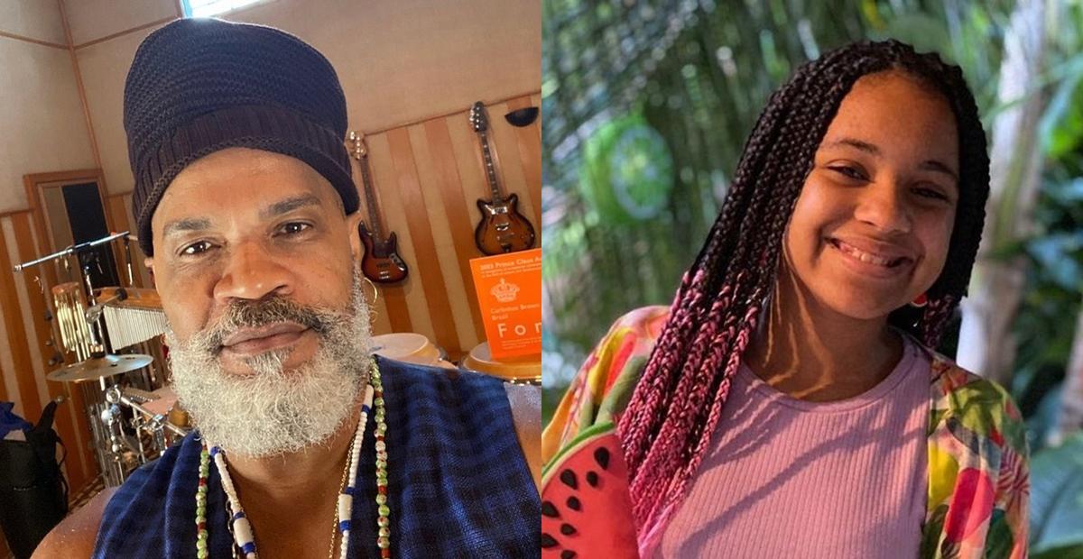 Carlinhos Brown comemora aniversário de 12 anos da filha Leila