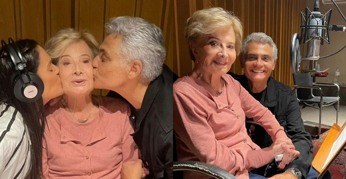 Glória Menezes grava campanha dirigida pelo filho, Tarcísio: ”Especial e único”