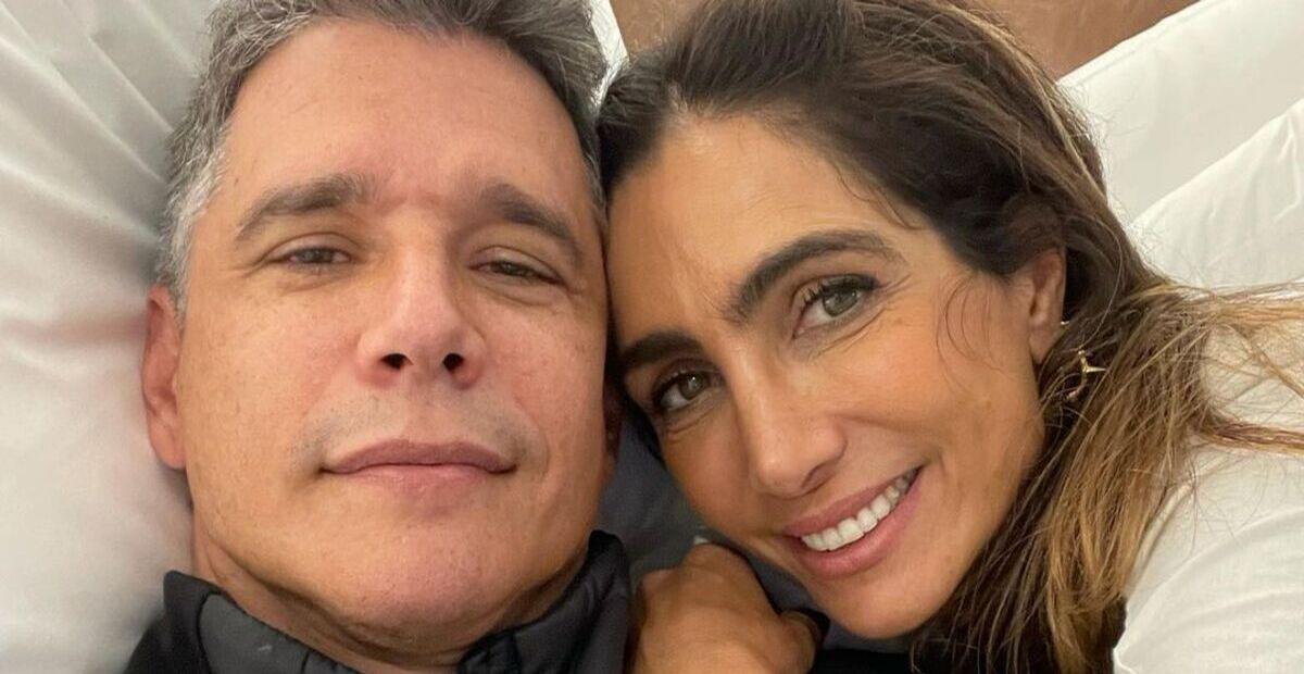 Com a esposa, Márcio Garcia registra momento em avião luxuoso e revela destino da lua de mel