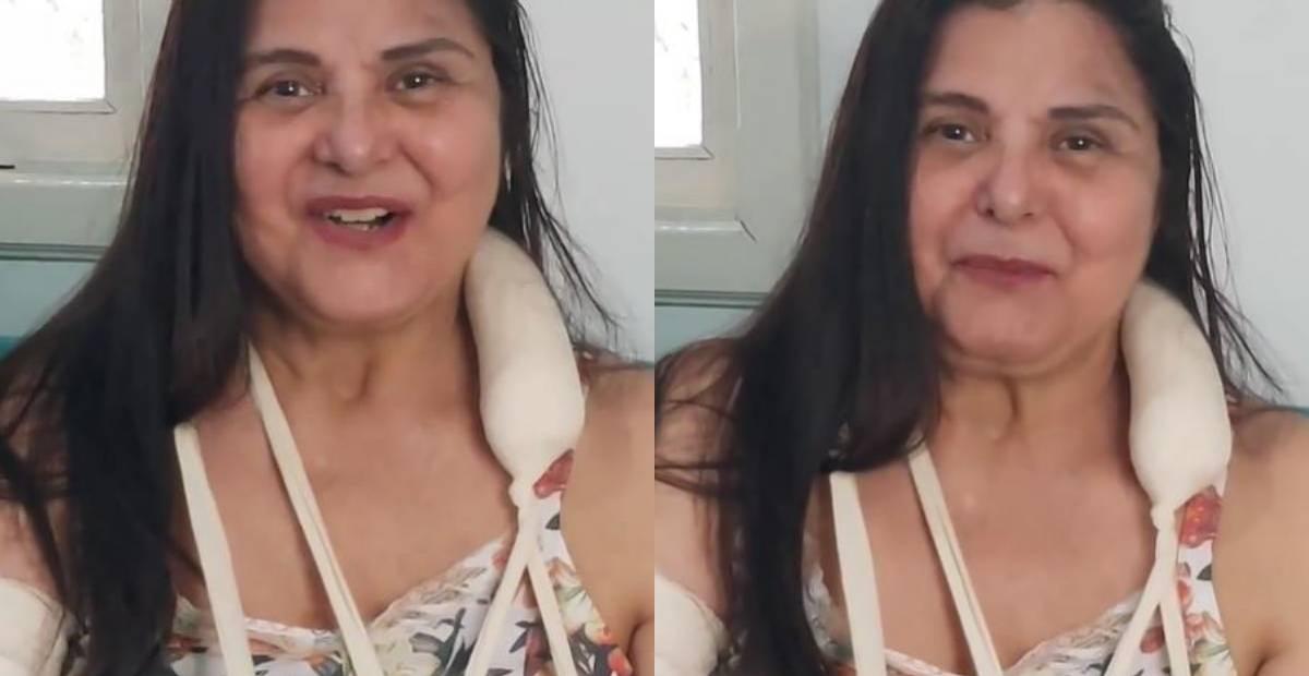 Atriz Elizângela sofre acidente doméstico e fratura os dois braços: ”Poderia ter sido pior”