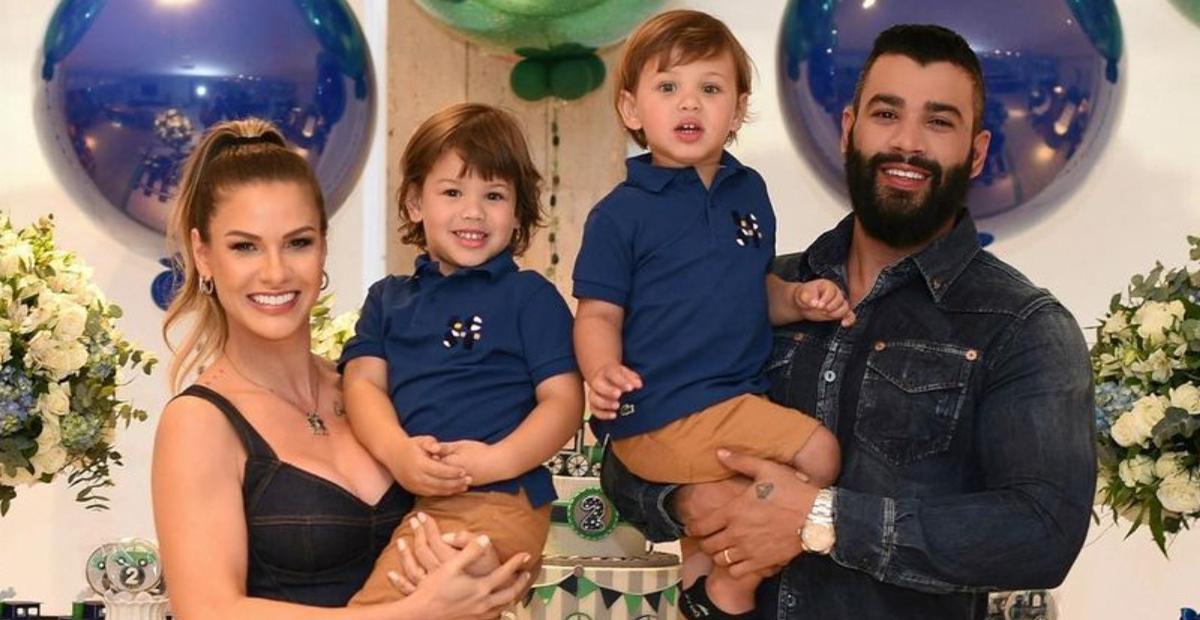 Gusttavo Lima compartilha clique em família e filhos roubam a atenção: ”Que simpatia”