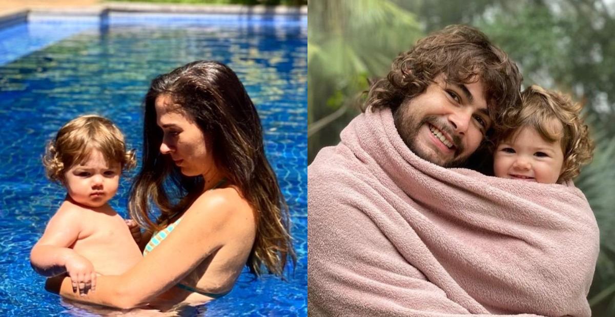 Tatá Werneck, Rafa Vitti e Clara Maria surgem juntinhos na cama em registro