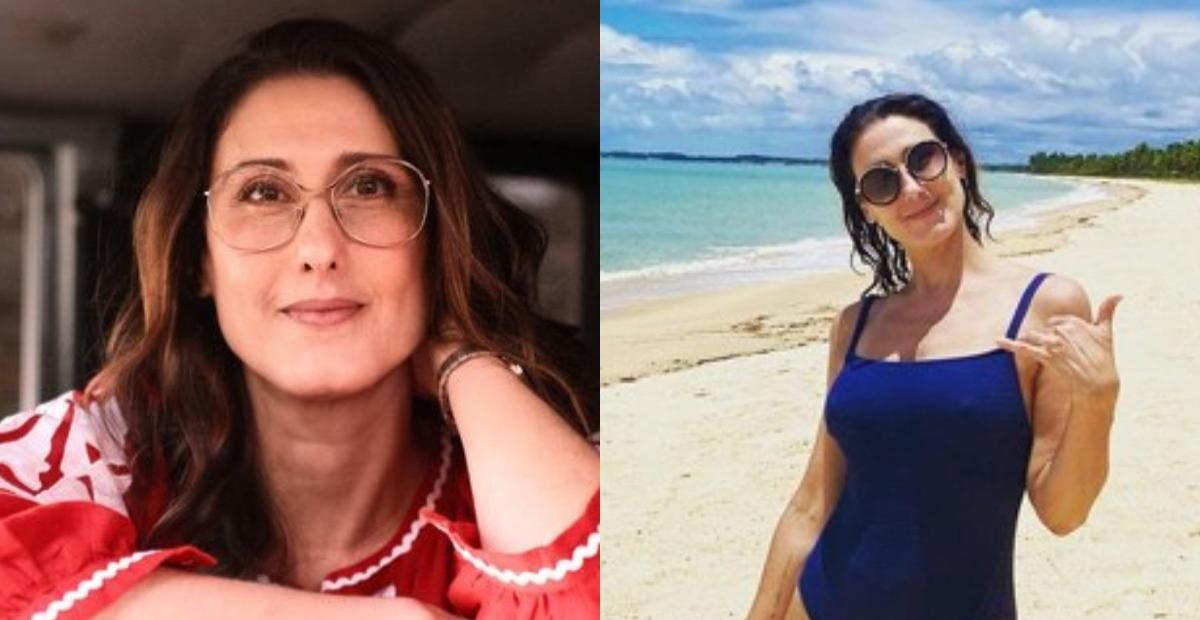 De maiô, Paola Carosella esbanja beleza ao celebrar chegada aos 49 anos: ”Muito amor junto”