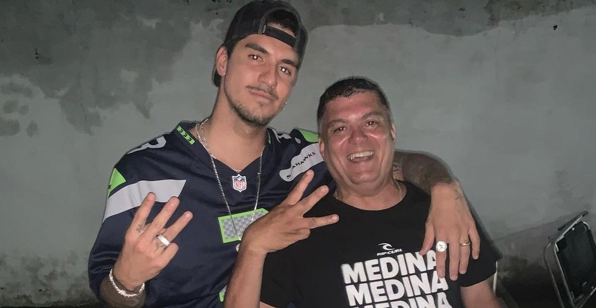 Gabriel Medina presta homenagem no aniversário de seu pai: ”Te amo”
