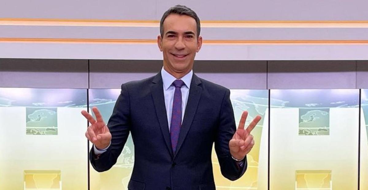 Cesar Tralli agradece carinho da equipe do Jornal Hoje: ”Energia boa”