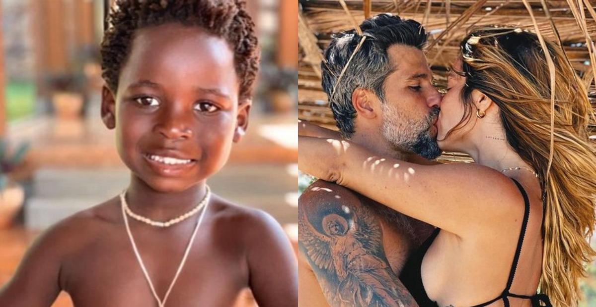 Giovanna Ewbank e Bruno Gagliasso são clicados em momento romântico pelo filho, Bless