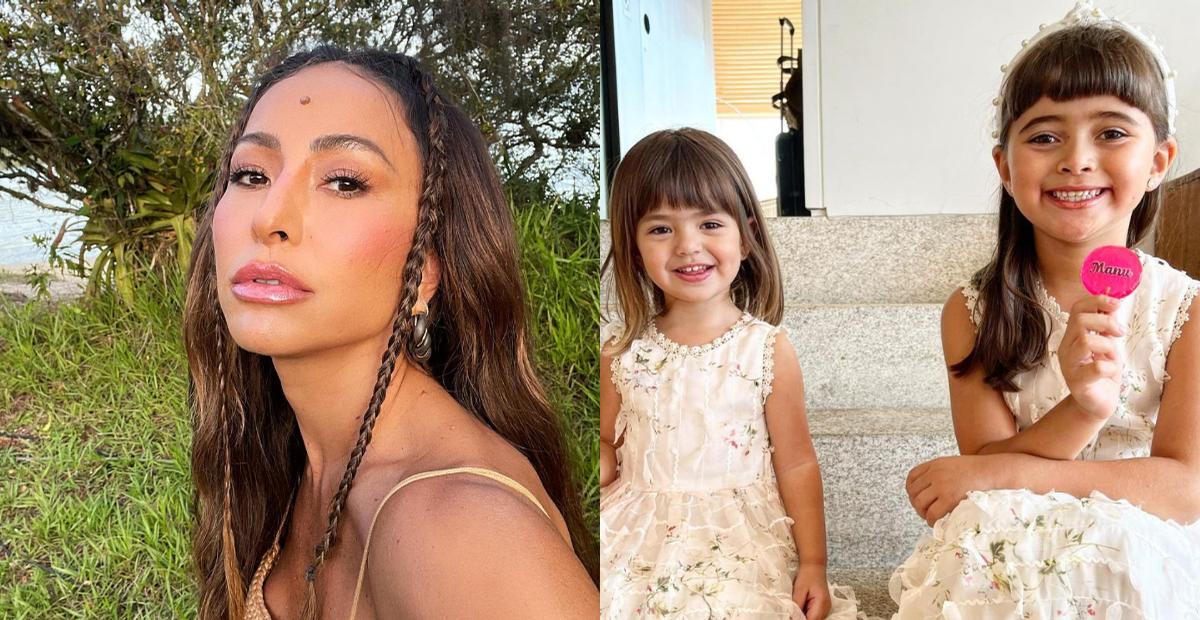 Sabrina Sato se derrete pela fofura da filha, Zoe, e da sobrinha, Manu: ”Que duplinha”