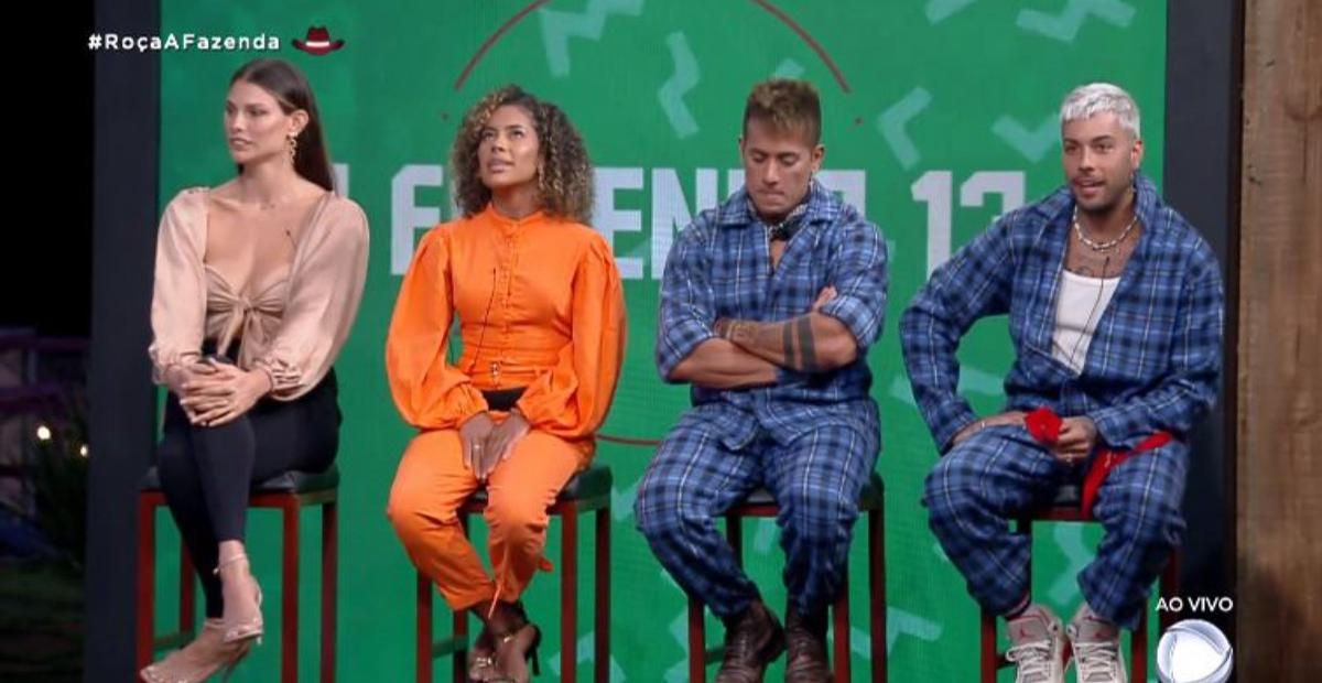 A Fazenda: Dayane Mello, Sthefane Matos, Tiago Piquilo e Gui Araújo estão na roça