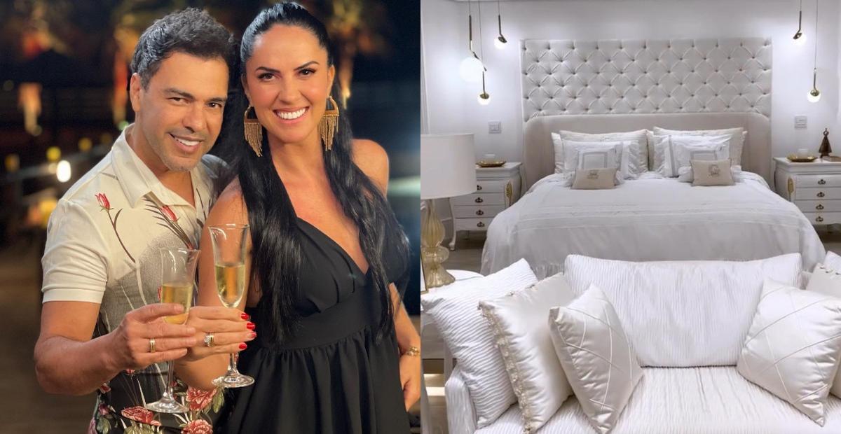 Graciele Lacerda mostra suíte luxuosa de seu triplex com Zezé Di Camargo