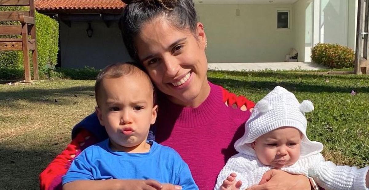 Camilla Camargo registra abraço carinhoso com os filhos e se derrete: ”Minha inspiração diária”