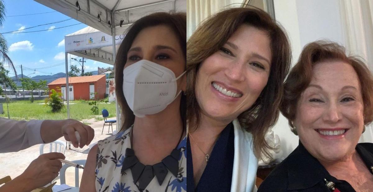Beth Goulart recebe terceira dose da vacina e fala de Nicette Bruno: ”Lembro de minha mãe”