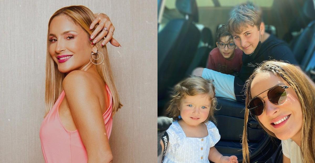 Claudia Leitte surge sendo abraçada pelos 3 filhos em registro perfeita