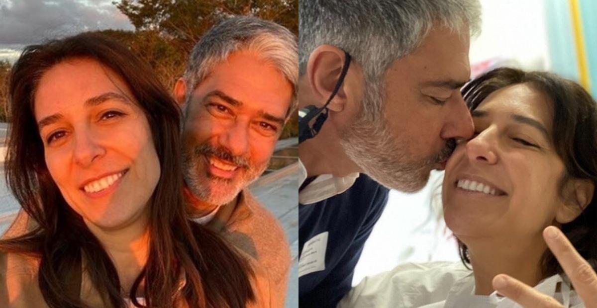 Mulher de William Bonner passa por cirurgia e agradece apoio do marido: ”Em todos os momentos”