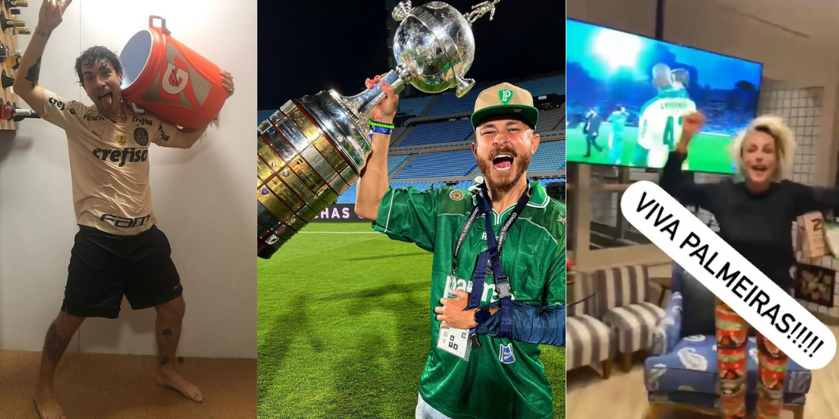 Famosos comemoram título do Palmeiras na Libertadores 2021; confira