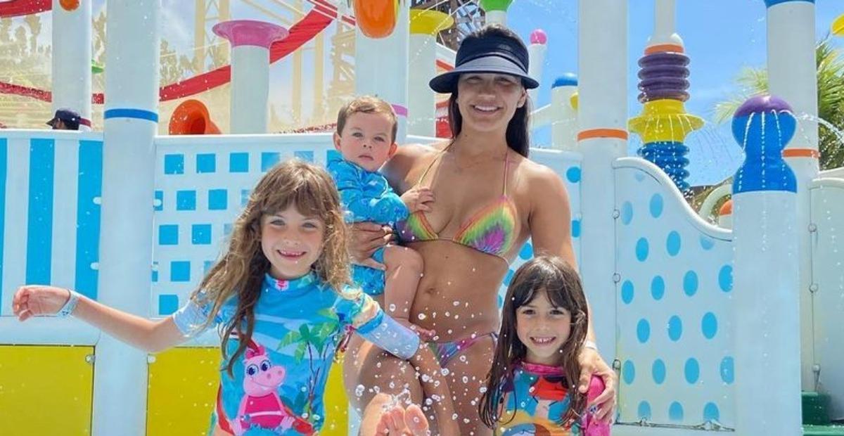 Kyra Gracie posta clique com os filhos durante viagem: ”Momentos especiais com meus pequenos”
